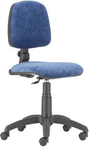 Bürostuhl Bora, Gestell schwarz, Stoffpolsterung, blau